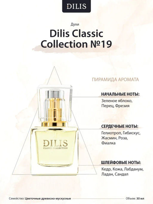 Dilis №19 Духи экстра Classic Collection 30 мл