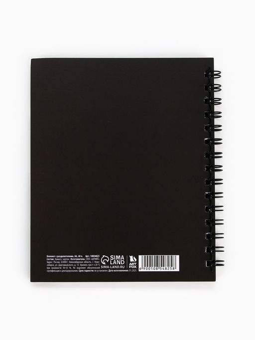 Цена за 2 шт. Блокнот с разделителями А6, 48 листов «Ленивый блокнот»