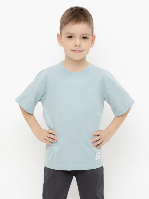КР 302401/голубой футболка (фуфайка) для мал