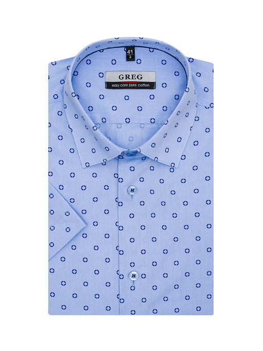 Сорочка мужская короткий рукав GREG 223/201/7809/Z/1p  фото 4