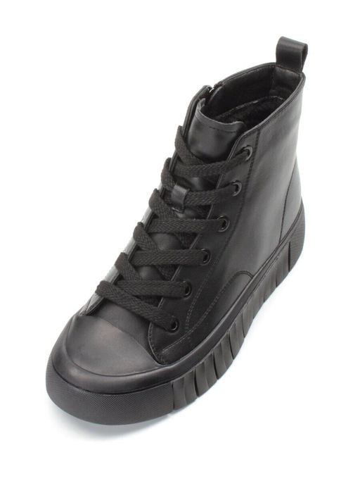 04-YSN2285-1 BLACK Ботинки женские зимние (натуральная и искусственная кожа, шерсть)