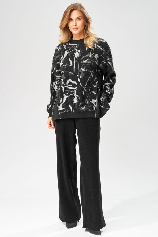 Джемпер LAIKONY 104 черно-серый  фото 9