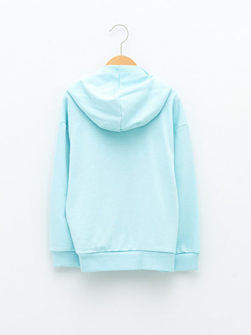 Kap??onlu Basic Uzun Kollu K?z ?ocuk Sweatshirt - Waikiki фото 2