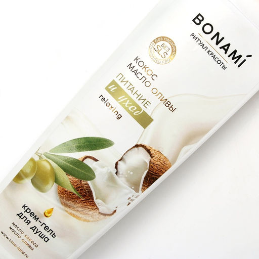 Гель для душа женский, 400 мл, аромат оливы и кокоса, BONAMI
