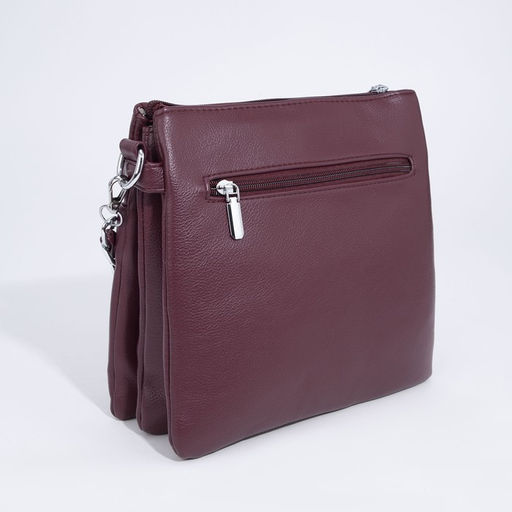 Сумка кросс-боди на молнии, цвет бордовый - Simaland фото 2