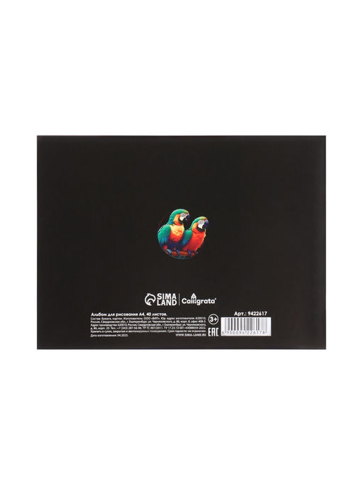 Набор альбомов д/рис А4, 40л на скобе Calligrata, обл мел карт 2шт