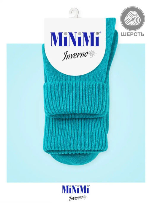 MINI INVERNO 3301 носки жен. 26% Шерсть, 62% Акрил, 10% Полиамид, 2% Эластан - turchese - Minimi фото 6