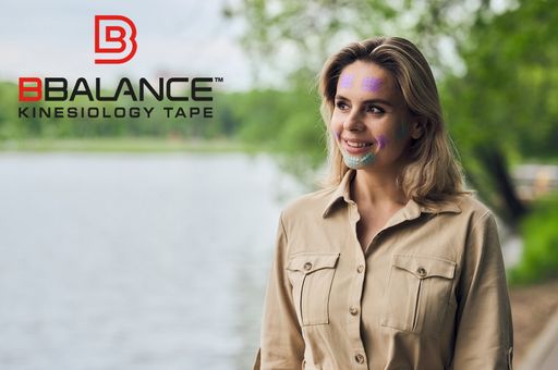 Кросс тейпы для лица CROSS TAPE BEAUTY 2,8 см х 3,6 см размер B цвет мята