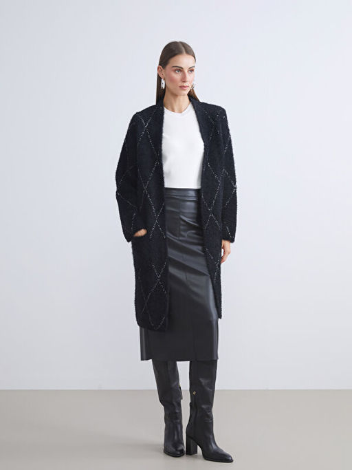 ?al Yaka Desenli Kad?n Triko H?rka