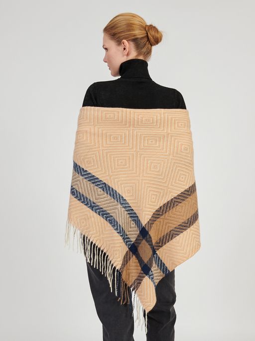 в составе ШЕРСТЬ Большой красивый платок из мягкой, хорошо драпируемой ткани, в стиле арт-деко. - Tantino фото 4