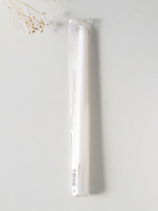 Цена за 2 шт. Свеча античная 25 см, 58 гр, 7 ч, цв. белый