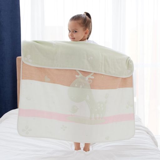 Полотенце детское Крошка Я Оленёнок 95х1005 см, цвет зелёный, 100% хлопок, 280 г/м2  фото 14