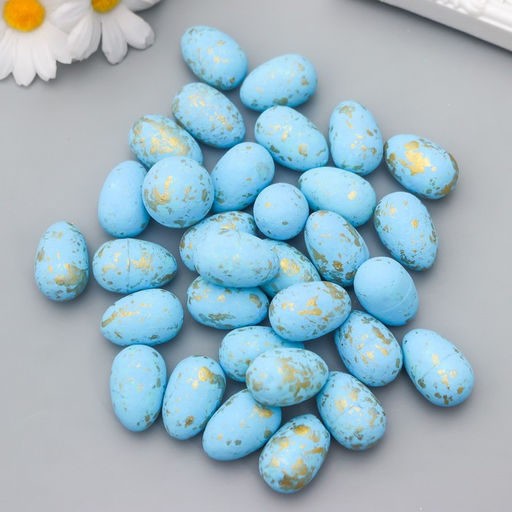 Цена за 2 шт. Пасхальный декор для творчества «Яйцо: золотистые пятнышки», набор 36 шт., 3×2×2 см