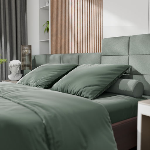 Постельное бельё Этель 2сп Tencel 180*210см, 220*245см, 50*70см-2шт, цвет оливковый  фото 3