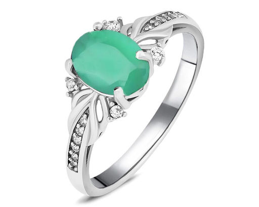 Кольцо, изумруд берилл, SL-RIC109