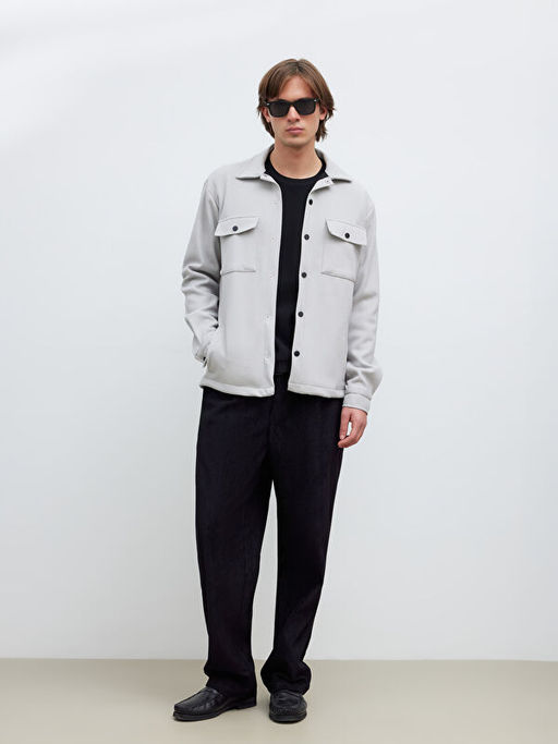 Regular Fit Erkek Dokulu G?mlek Ceket