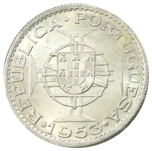 10 эскудо 1953 года Кабо-Верде (Португальская колония)