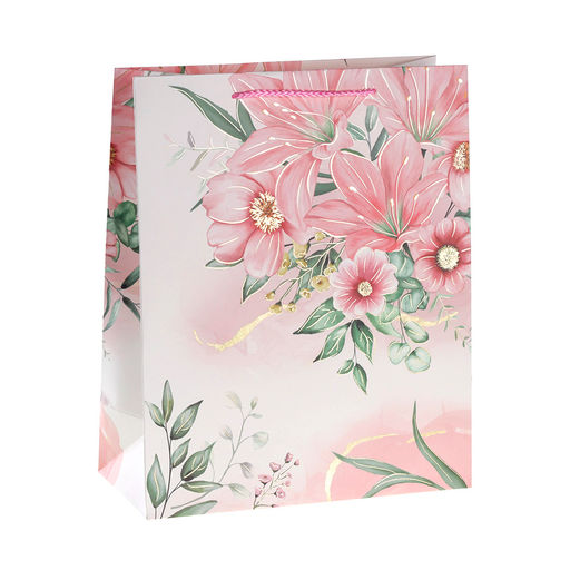 Цена за 12 шт. Пакет подарочный 31x42x12см Цветы / 3251XL /уп 12/300/ - ГалеонТрейд фото 7