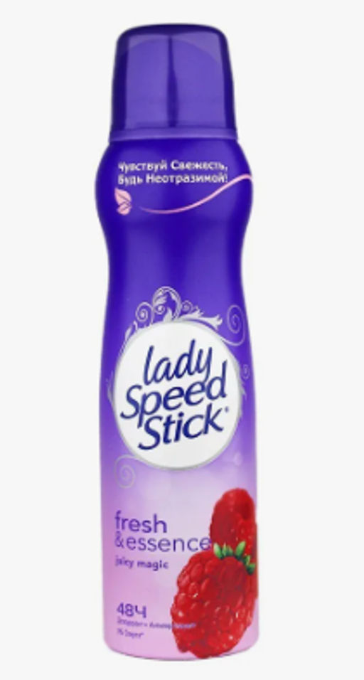 ЛЕДИ СПИД СТИК део-спрей Fresh&Essence 150мл Juicy Magic Малина