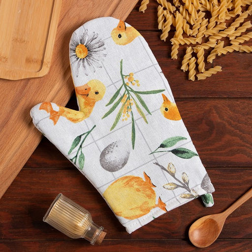 Варежка-прихватка Доляна Duckling 20х27 см, 100% хлопок, ватин 250 г/м2  фото 5