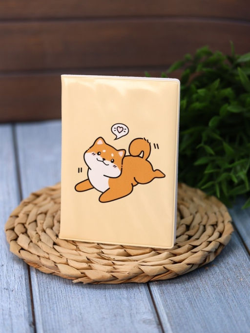 Обложка для паспорта Аниме Shiba inu love, плотность 560 мкм