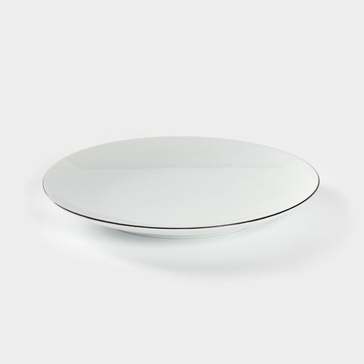 Тарелка Добрушский завод «Палитра», d=24 см, фарфор, белая