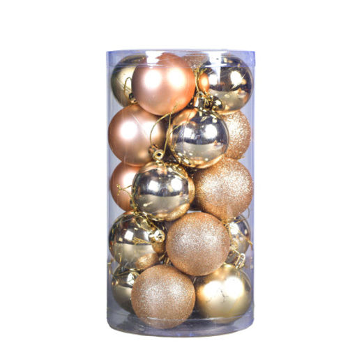 Елочные шары 20 штук 6 см / HX-3/12 /уп 30/ шампань - Галеонтрейд фото 3