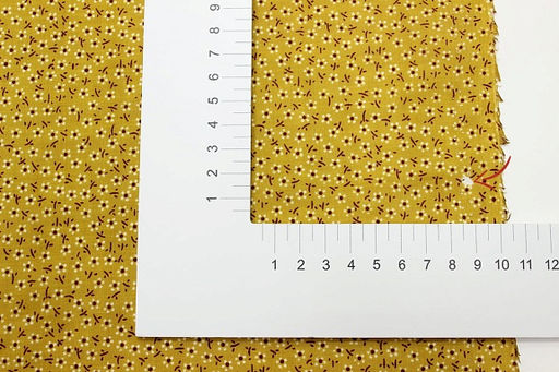 Вискоза с хлопком Арабис на горчичном, СОРТ2, ш.1.45м, хл-70%, вискоза-30%, 90гр/м.кв - Купава фото 5