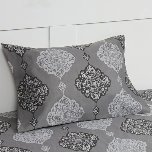 Постельное бельё 1,5сп Экономь и Я Monogram, 143х215см, 145х214см, 50х70см-1шт, микрофибра, 60г/м2  фото 2