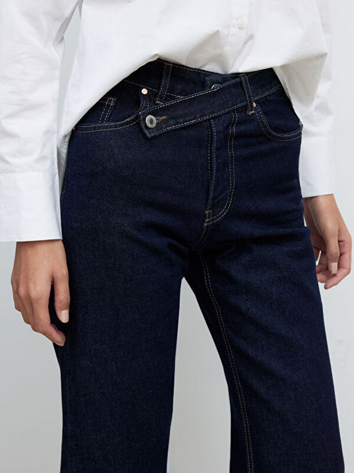 Wideleg Kad?n Jean Pantolon