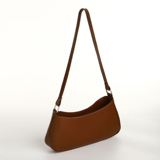 Сумка женская багет на молнии, цвет шоколадный - Simaland фото 2