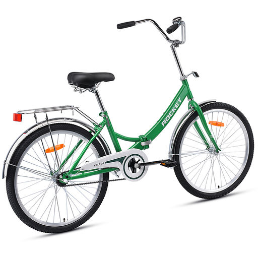 Велосипед 24" Rocket City Fold 24, цвет зеленый, размер 16"