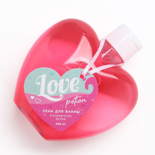 Пена для ванны Love potion, 430 мл, аромат клубничного зелья, Чистое счастье  фото 6