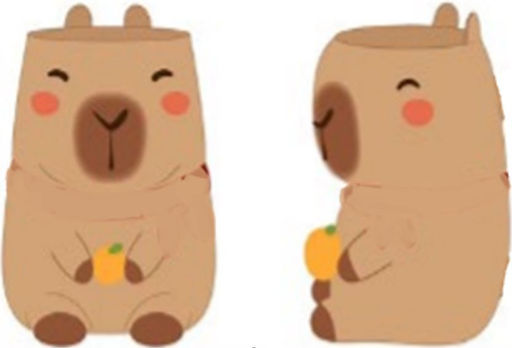 Копилка керамическая Capybara money, brown (9,2х9,2х12,1 см)