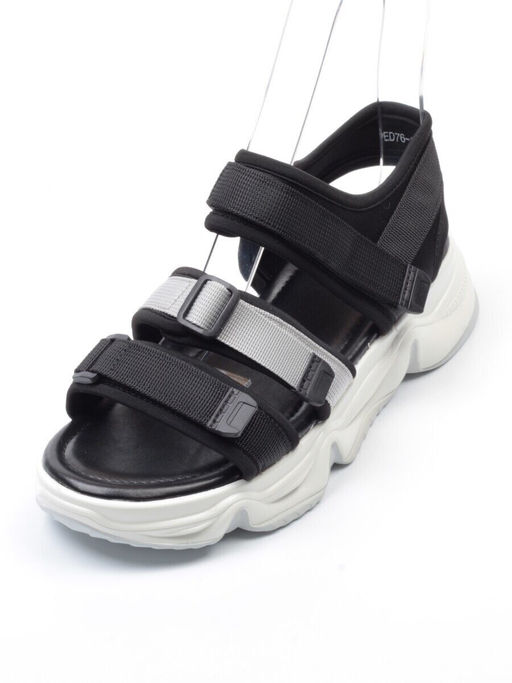 08-PED76-1 BLACK Босоножки (текстиль, стелька натуральная кожа) - Фабричный китай фото 5
