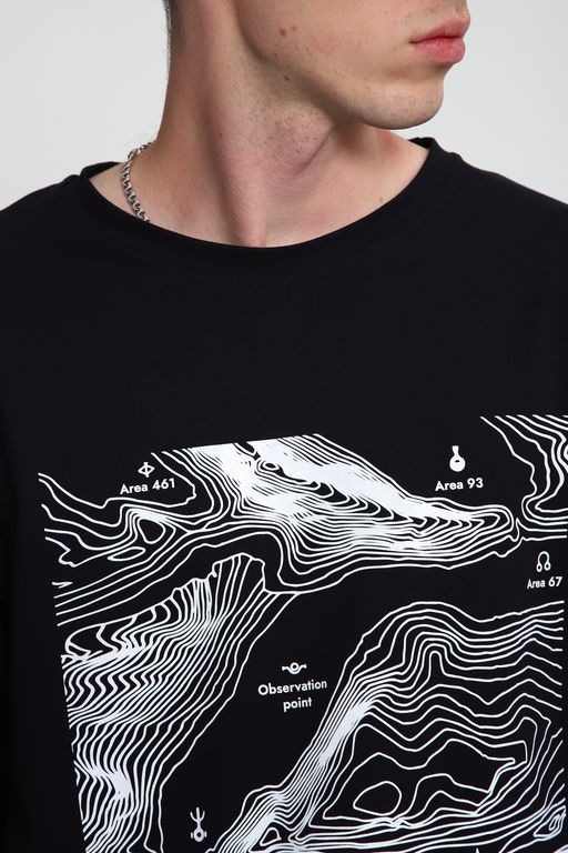 Лонгслив унисекс с принтом Карта ЛГ-01