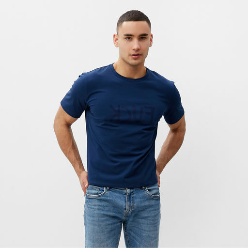 Футболка мужская MINAKU Fuck синяя, р-р 50