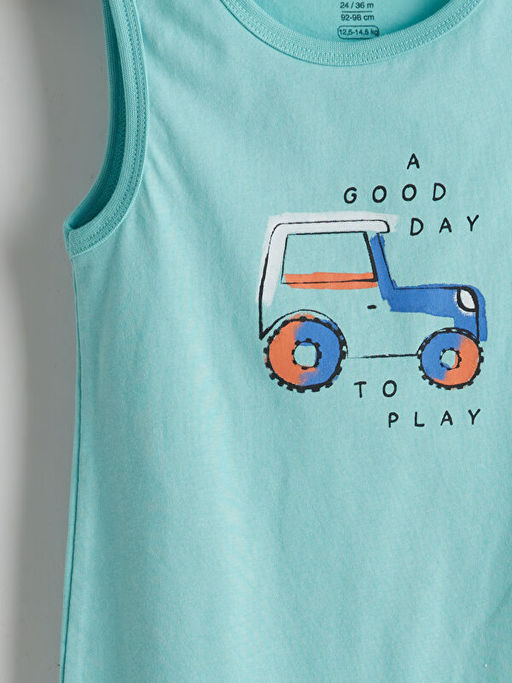 Bask?l? Erkek Bebek Penye Tulum