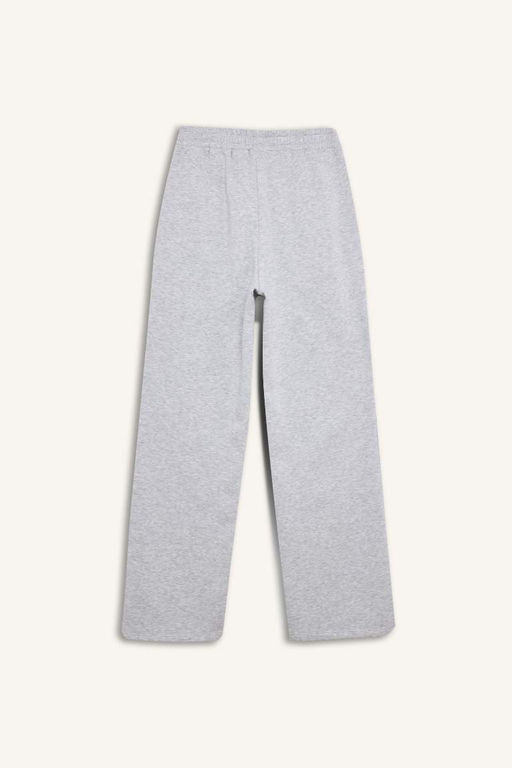 Толстые базовые спортивные штаны прямого кроя с эластичным поясом и карманом и высокой талией - Defacto фото 3