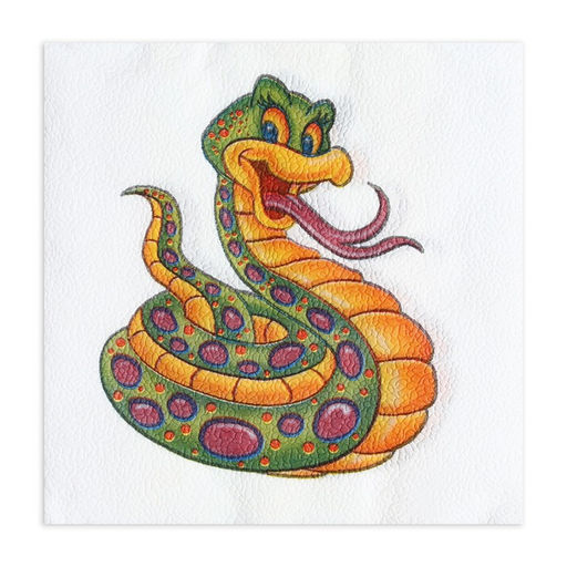 Салфетки бумажные Весёлая змея 2 слоя, 33?33 см, 20 шт.