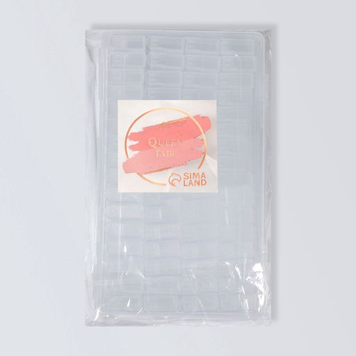 Органайзер для хранения, 64 баночки, 10 мл, 22.3×13×5.5 см, с наклейками, прозрачный