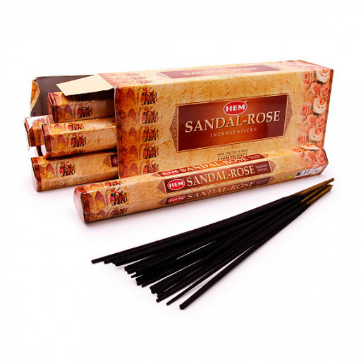 Благовония HEM SANDAL ROSE Сандал роза Прирост богатства и укрепление отношений уп-6шт