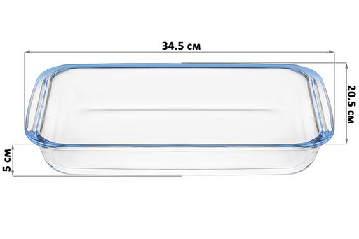 Блюдо для запекания 2,4 л 34,5*20,5*5 см Прямоугольное - Elan gallery фото 2