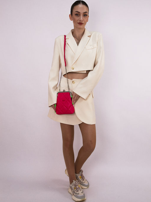 LACCOMA сумка Китти-Ф826-арбузный эко кожа хлопок  фото 5