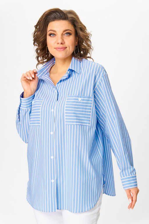 Рубашка Svetlana Style 2117 голубой полоска