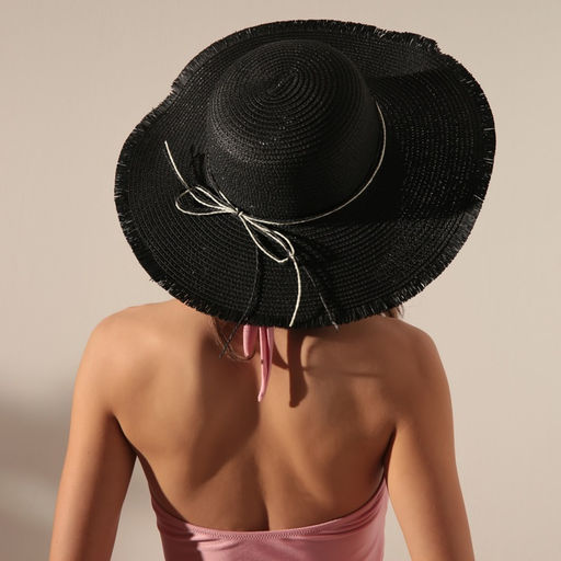 Шляпа женская MINAKU «Блеск», размер 56, чёрная