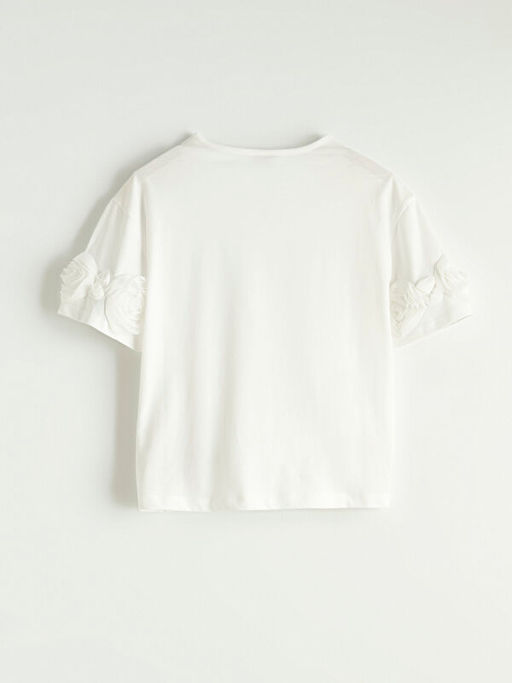 Bisiklet Yaka Nak??l? K?z ?ocuk Ti??rt