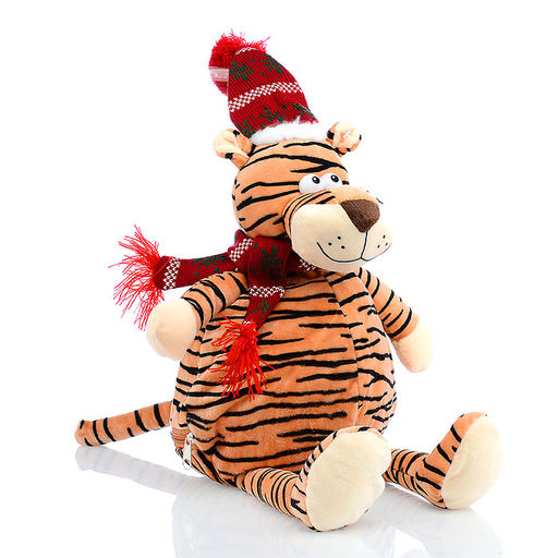 Мягкая игрушка-сумка, на молнии "Тигр" (15х14х28 см.)