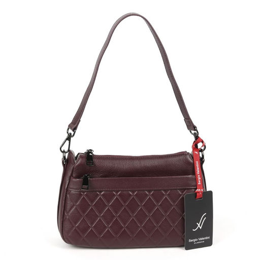 Женская кожаная сумка Sergio Valentini SV-3385 Бордо  фото 2