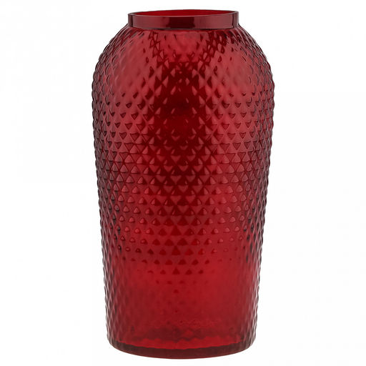 Ваза для цветов стеклянная "Глория" 2,55л, д14,5см, h26см, средняя, текстурная, "Киркинес" (Россия)